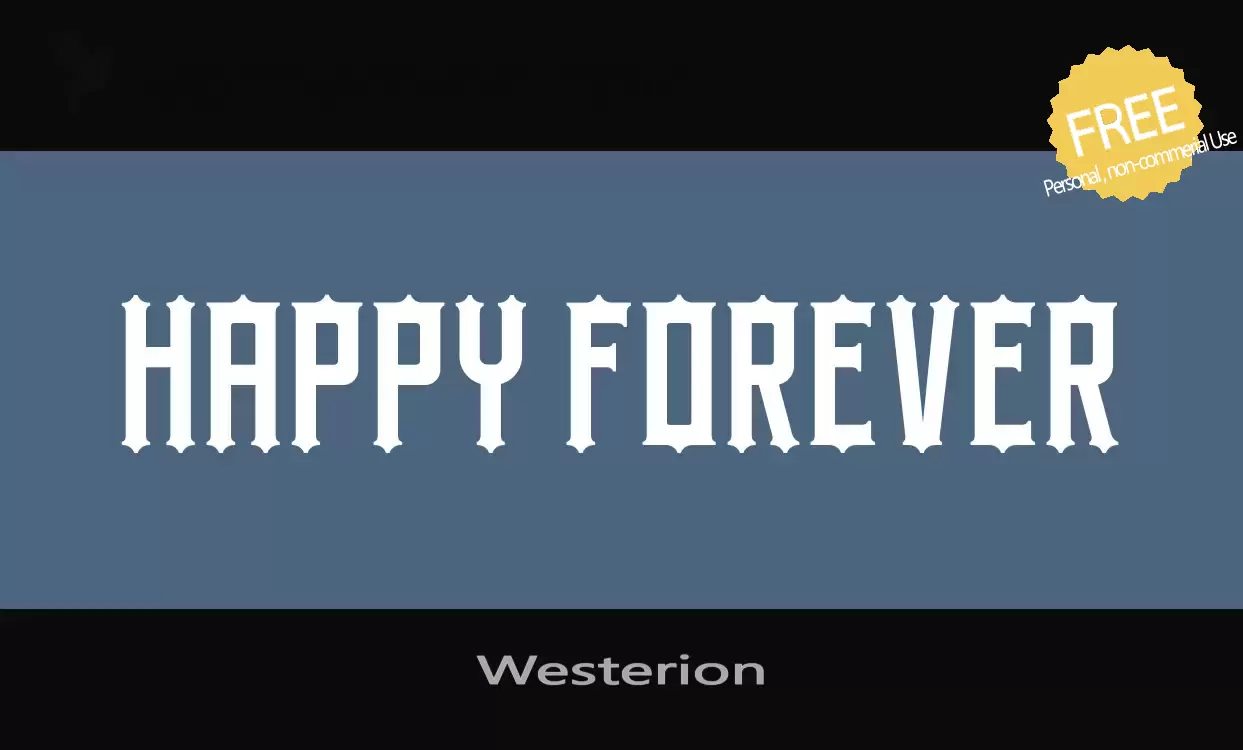 Font Sample of Westerion