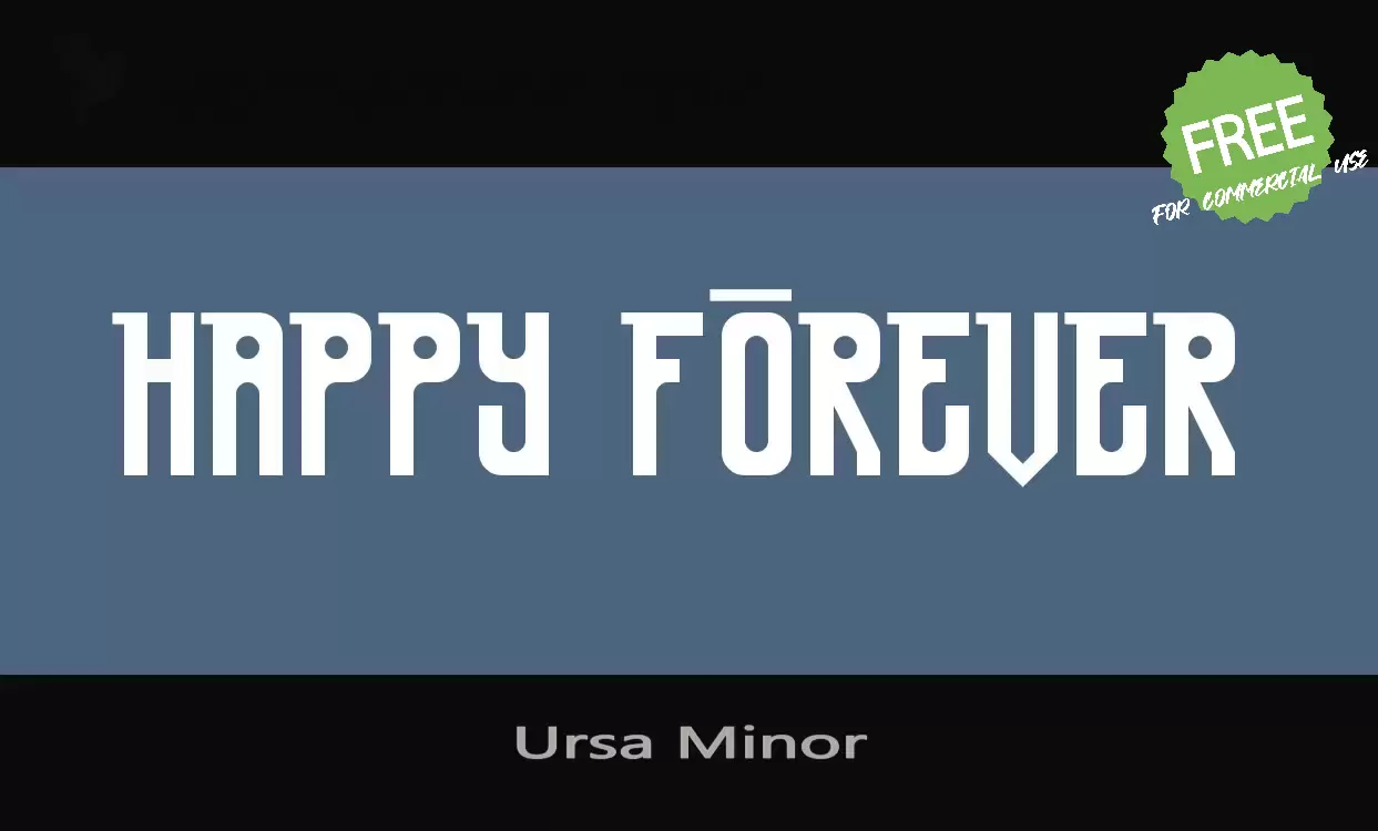 「Ursa Minor」字体效果图