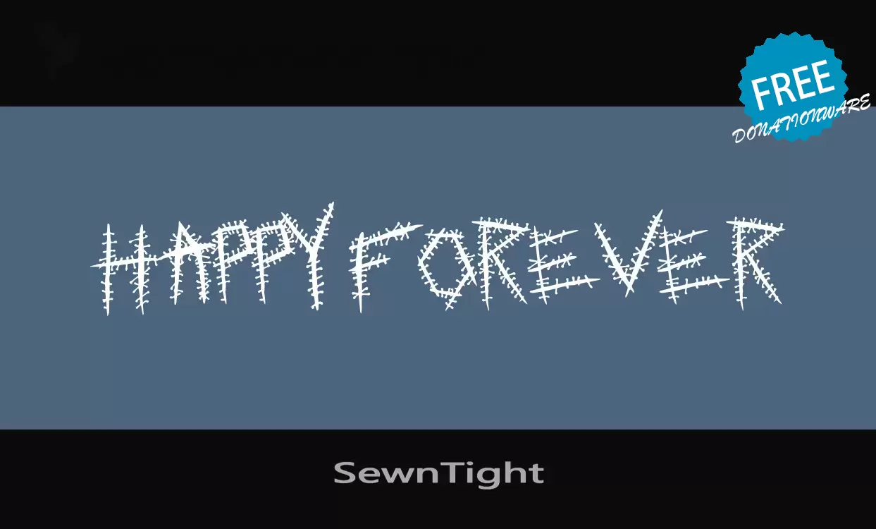 「SewnTight」字体效果图