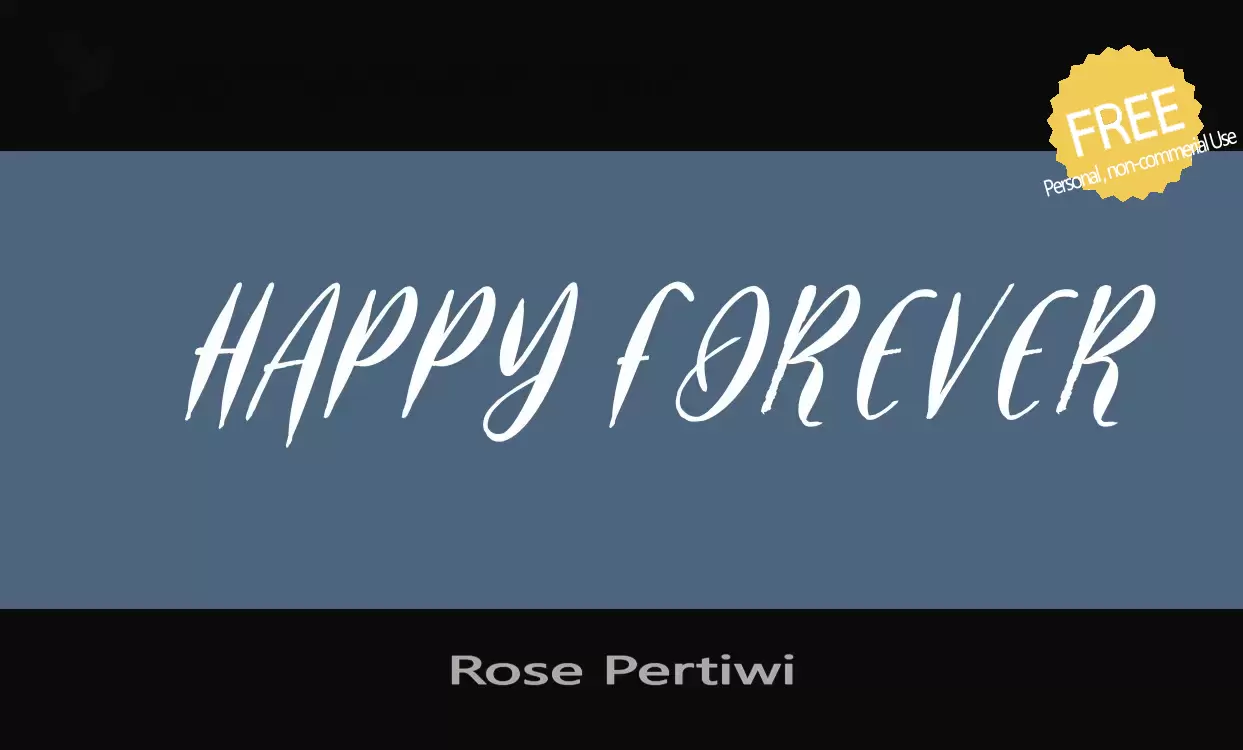 「Rose-Pertiwi」字体效果图