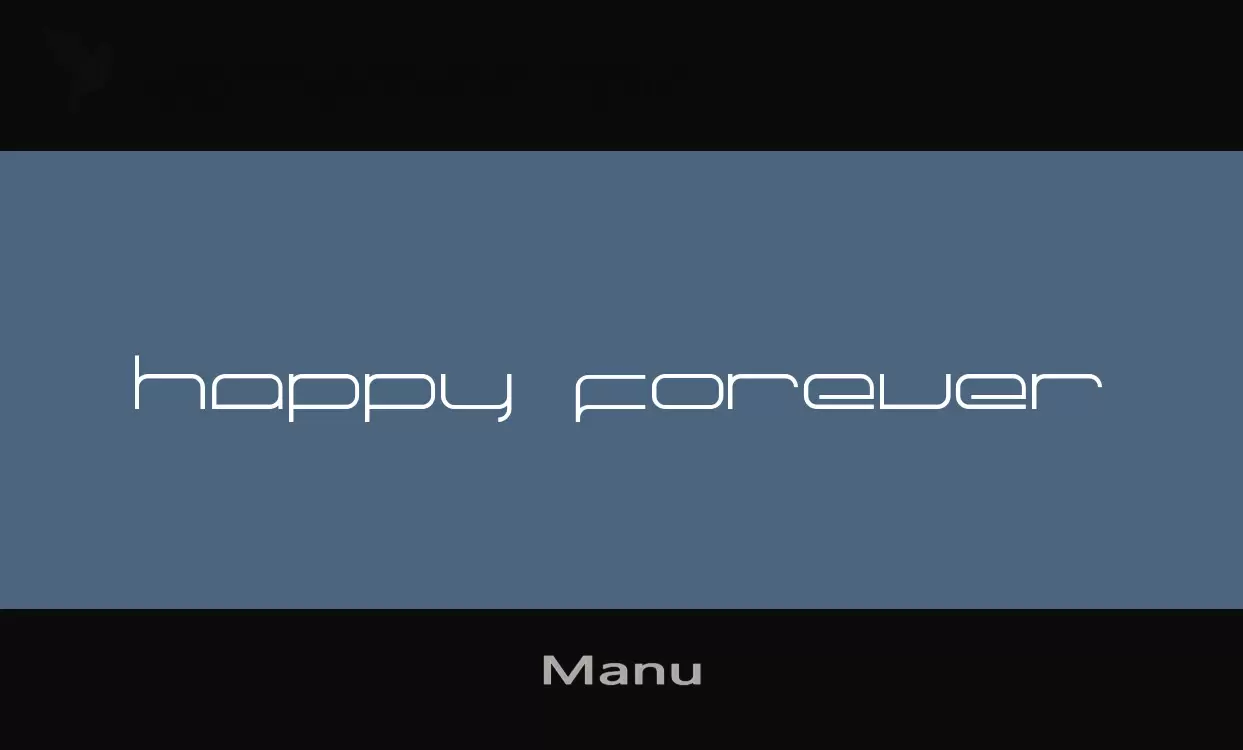 Font Sample of Manu