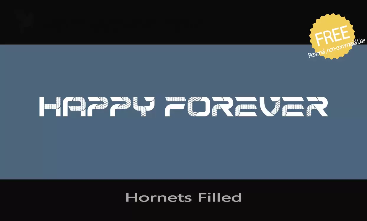 Font Sample of Hornets-Filled