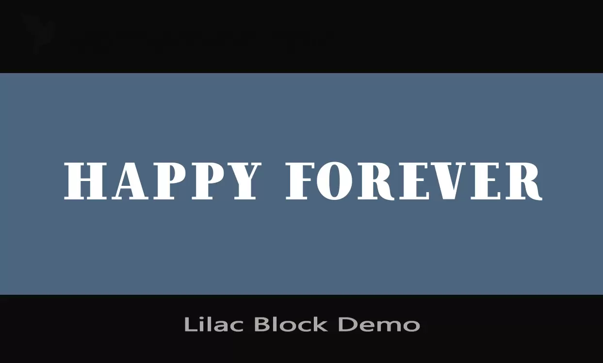 「Lilac-Block-Demo」字体效果图