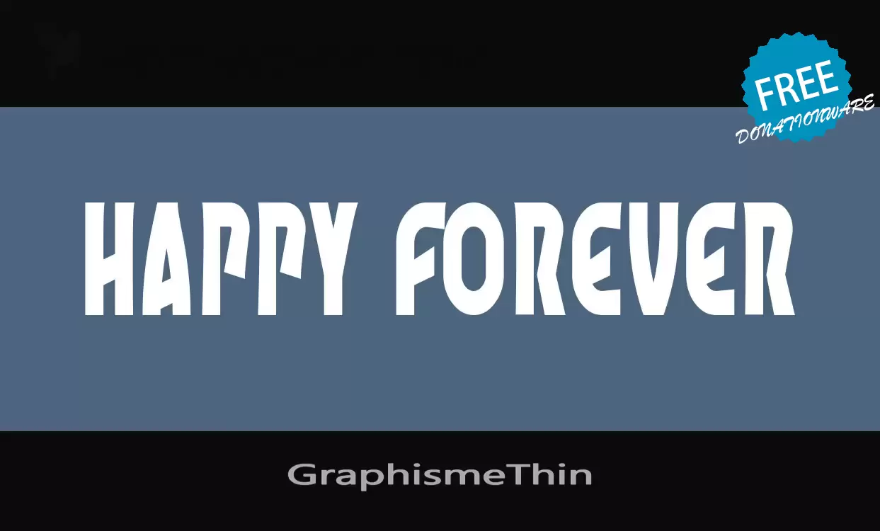 Font Sample of GraphismeThin