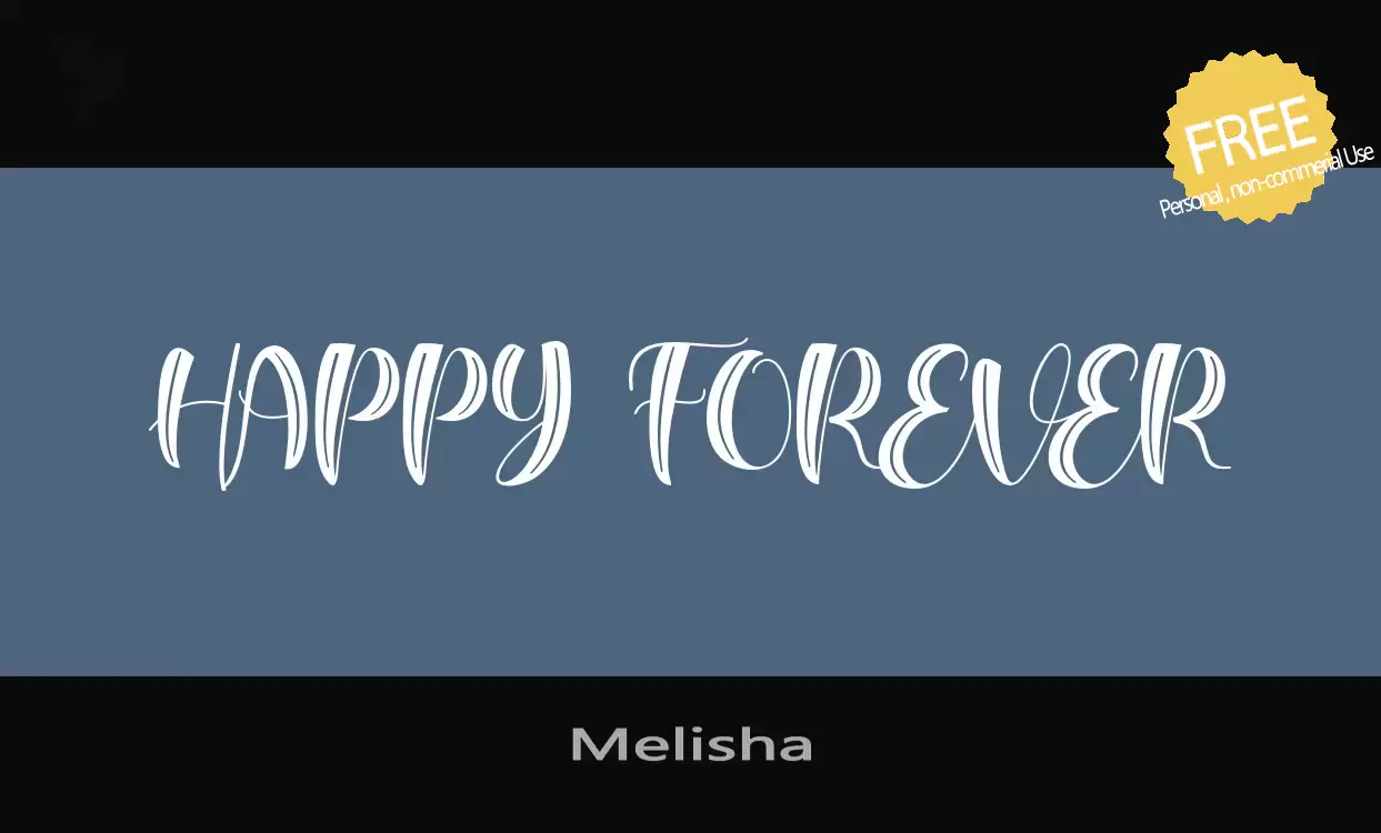 Font Sample of Melisha