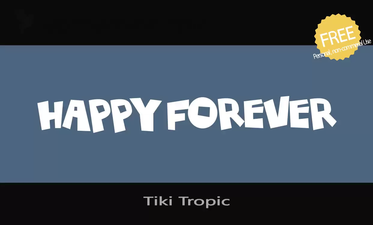 Font Sample of Tiki-Tropic