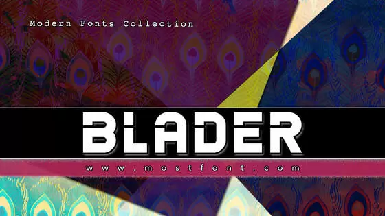 「Blader」字体排版图片