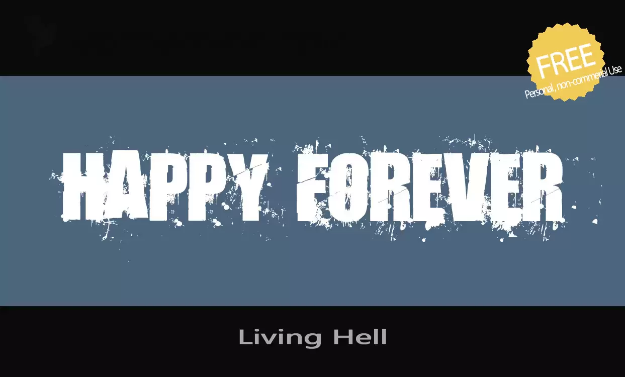 Font Sample of Living-Hell