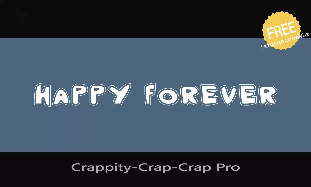 Font Sample of Crappity-Crap-Crap-Pro