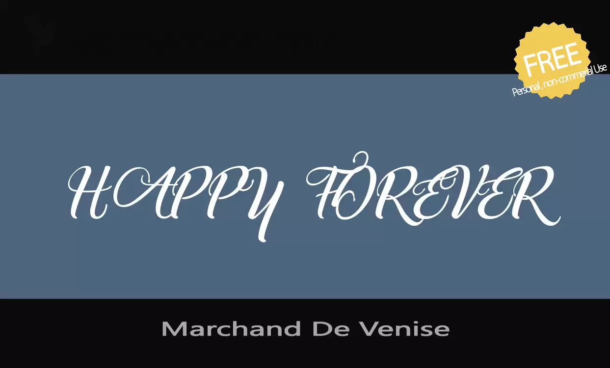 Font Sample of Marchand-De-Venise