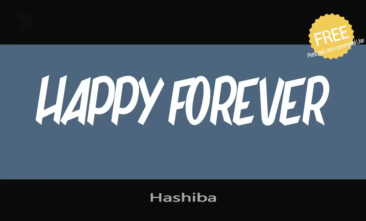 Font Sample of Hashiba