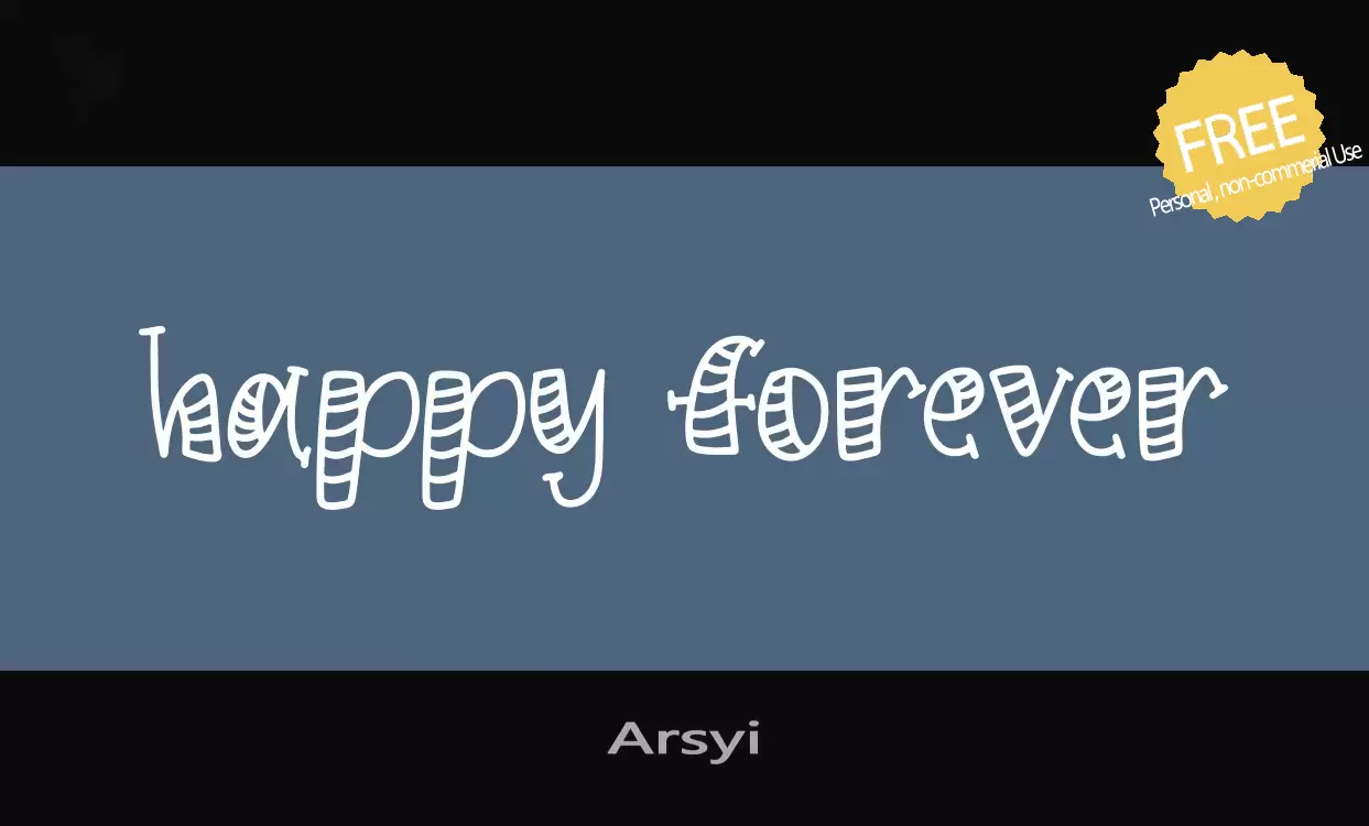 Font Sample of Arsyi