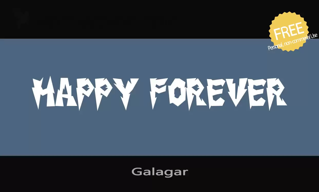 Font Sample of Galagar