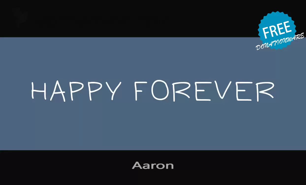 Font Sample of Aaron