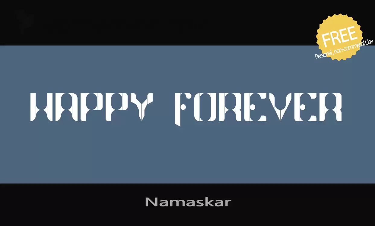 Font Sample of Namaskar