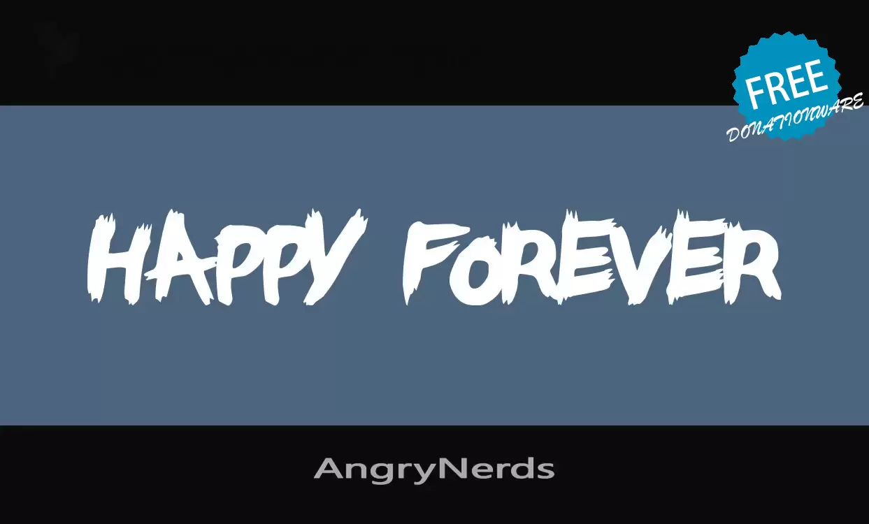 「AngryNerds」字体效果图