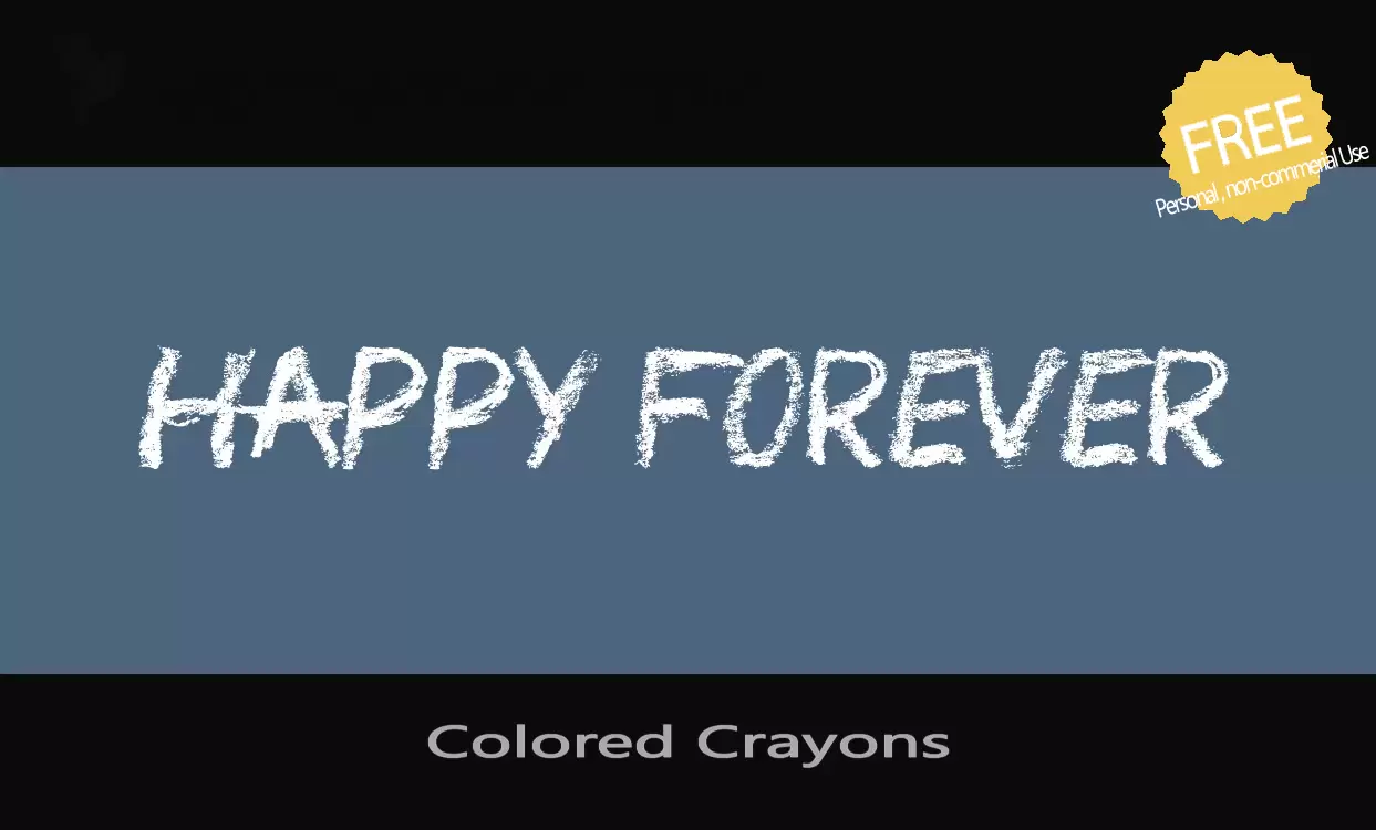 「Colored-Crayons」字体效果图