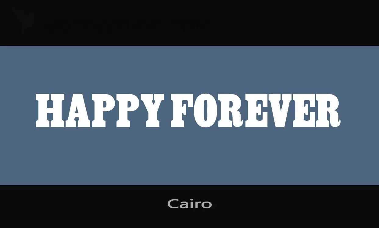 「Cairo」字体效果图