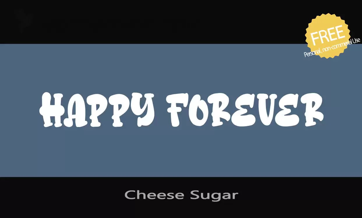 「Cheese-Sugar」字体效果图