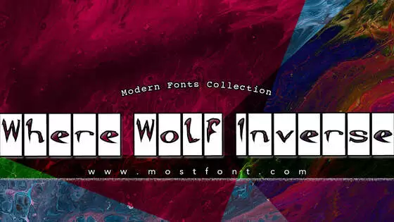 「Where-Wolf-Inverse」字体排版图片