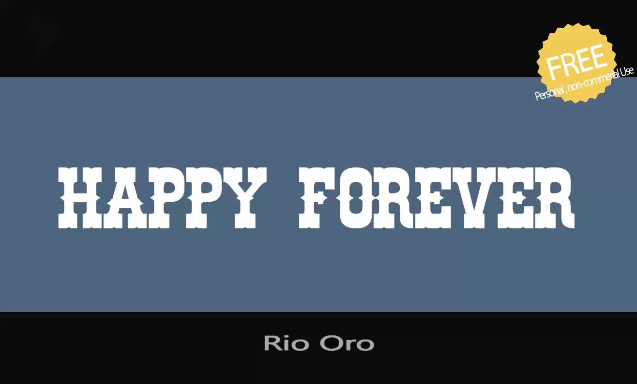 Font Sample of Rio-Oro