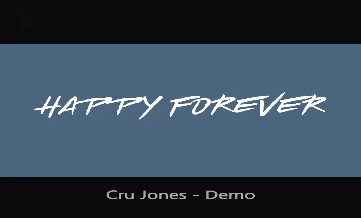 「Cru-Jones---Demo」字体效果图