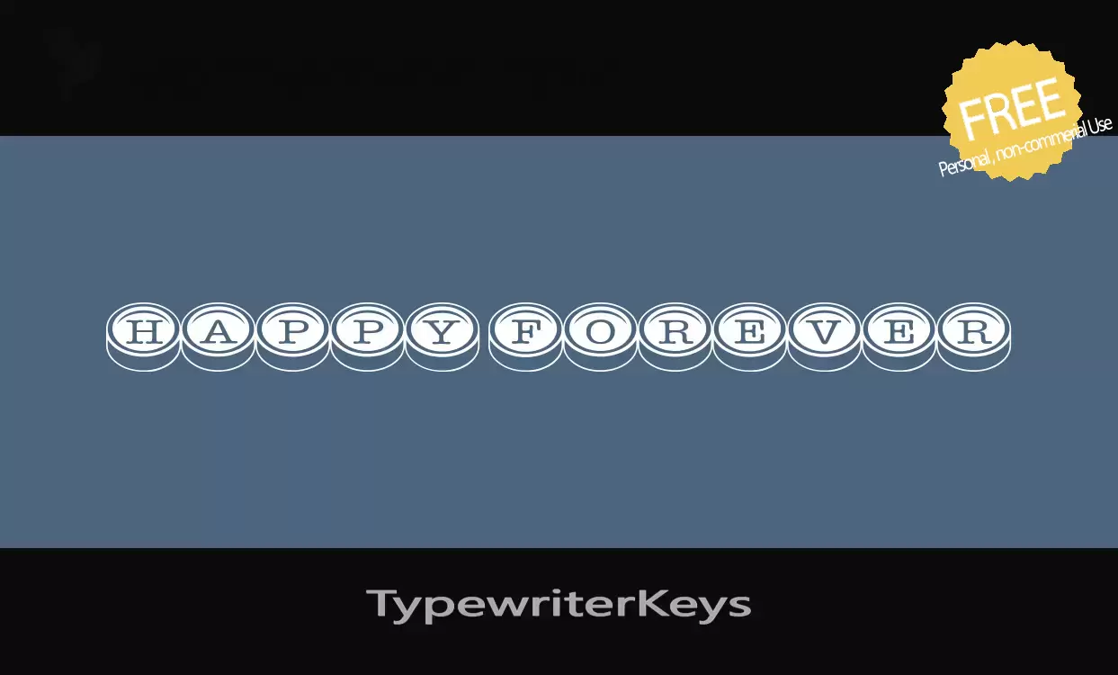 「TypewriterKeys」字体效果图