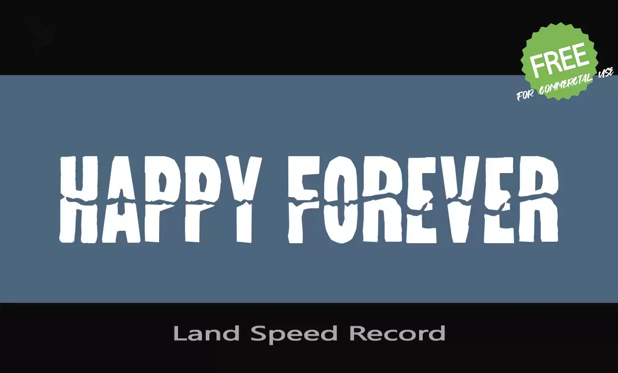 「Land Speed Record」字体效果图