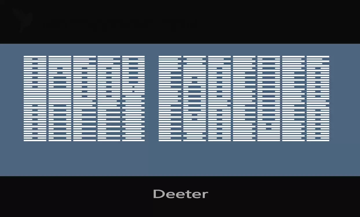 「Deeter」字体效果图