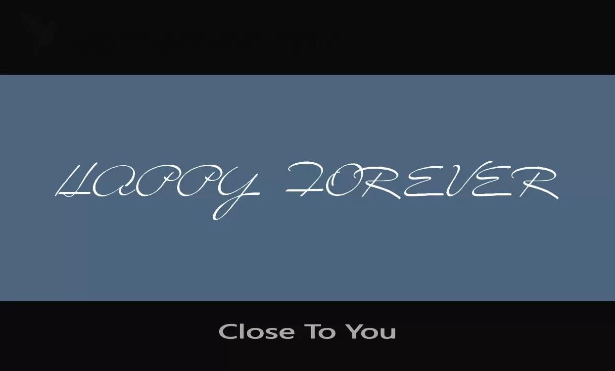 Font Sample of Close-To-You