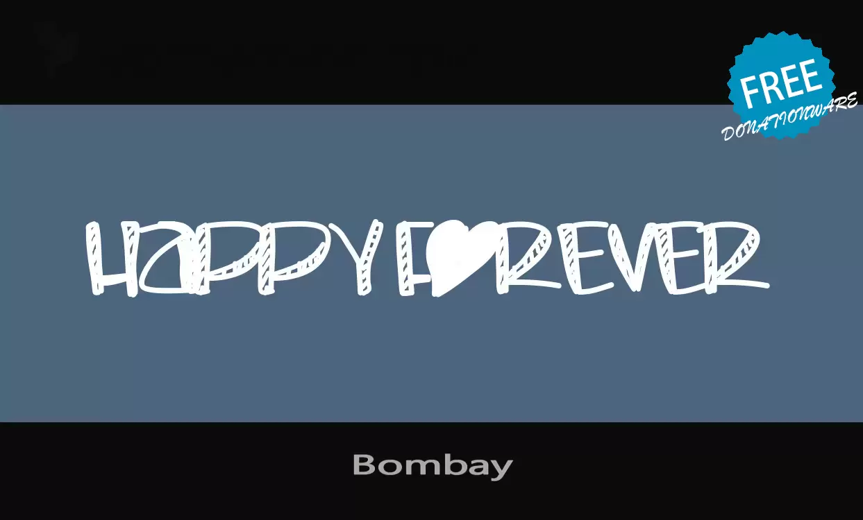 「Bombay」字体效果图