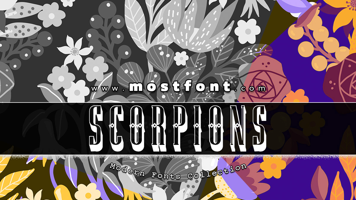 Scorpions Font Typographic Design | mostfont.com