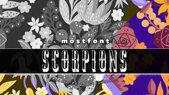 「Scorpions」字体排版样式