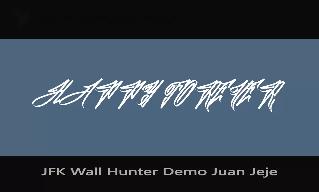 Font Sample of JFK-Wall-Hunter-Demo-Juan-Jeje