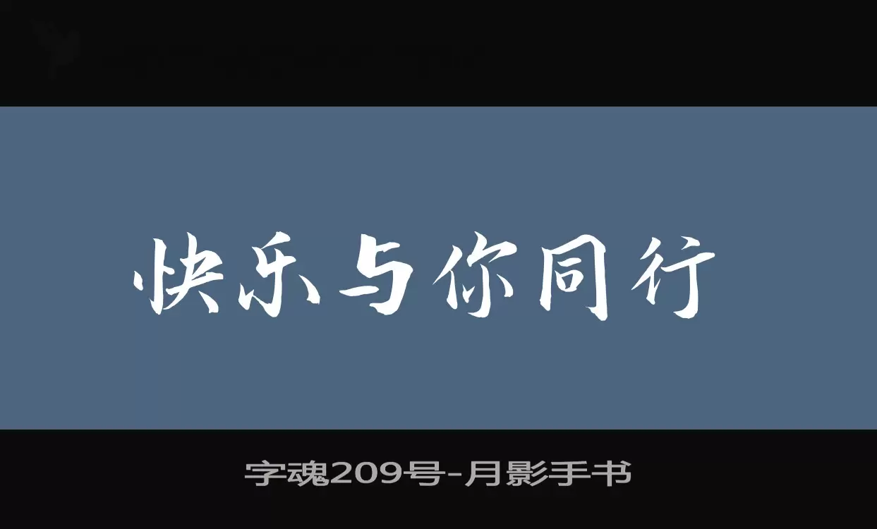 「字魂209号」字体效果图