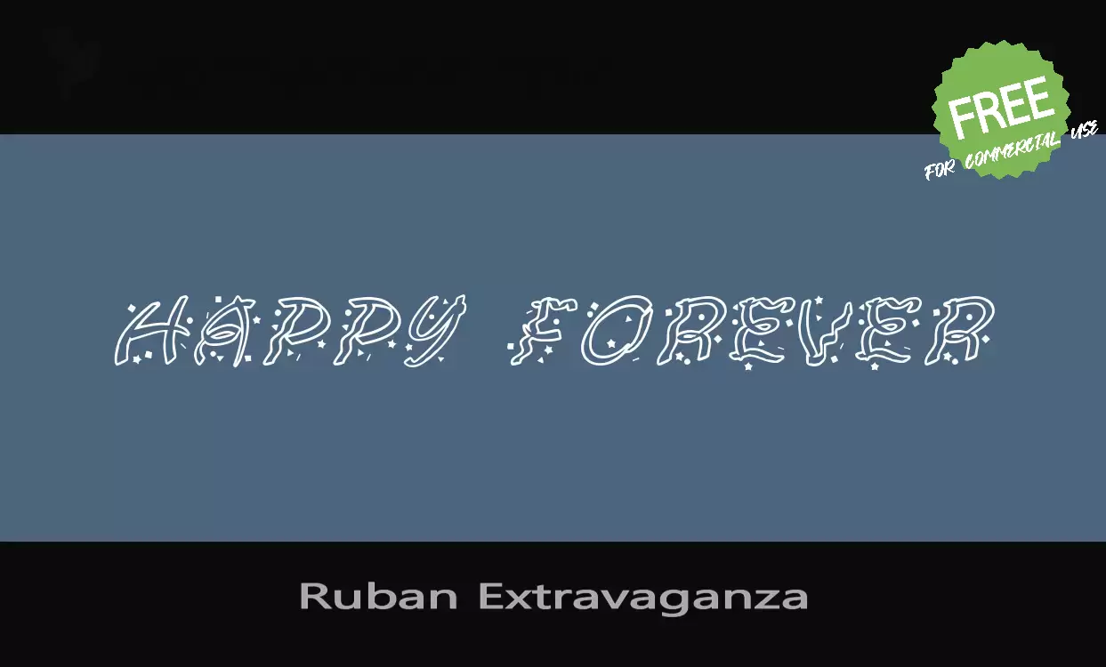 「Ruban Extravaganza」字体效果图