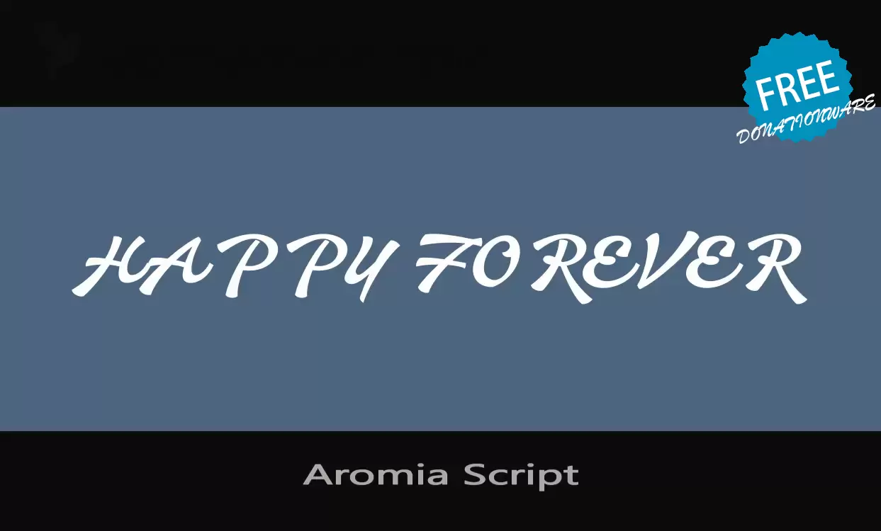 Font Sample of Aromia-Script