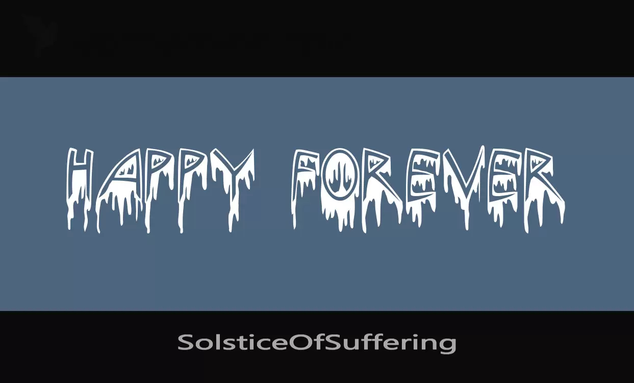 「SolsticeOfSuffering」字体效果图