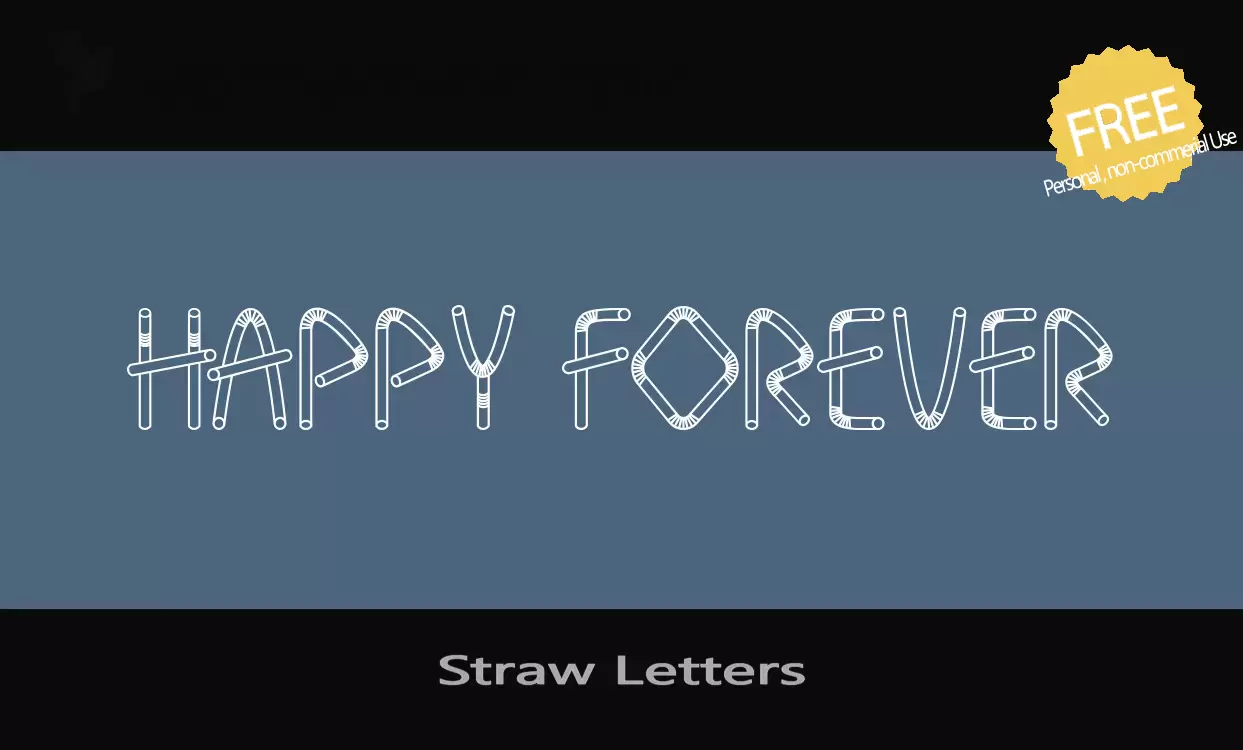 「Straw-Letters」字体效果图