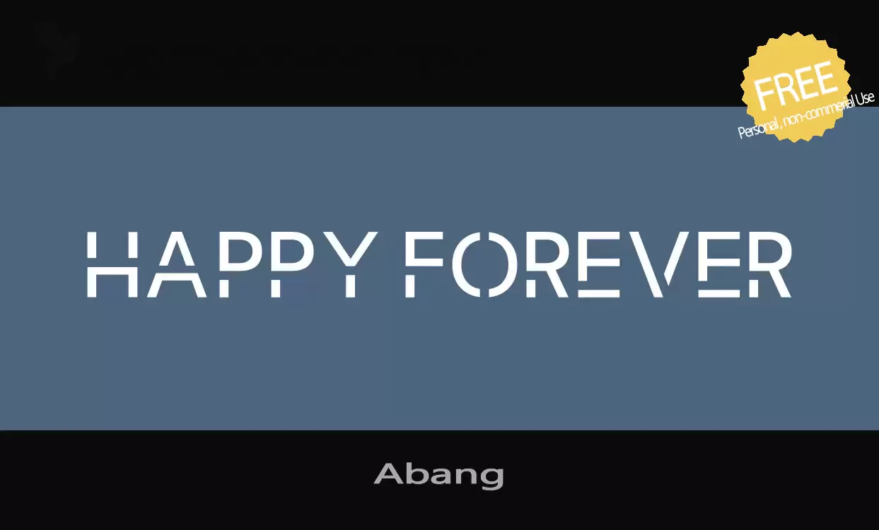 Font Sample of Abang