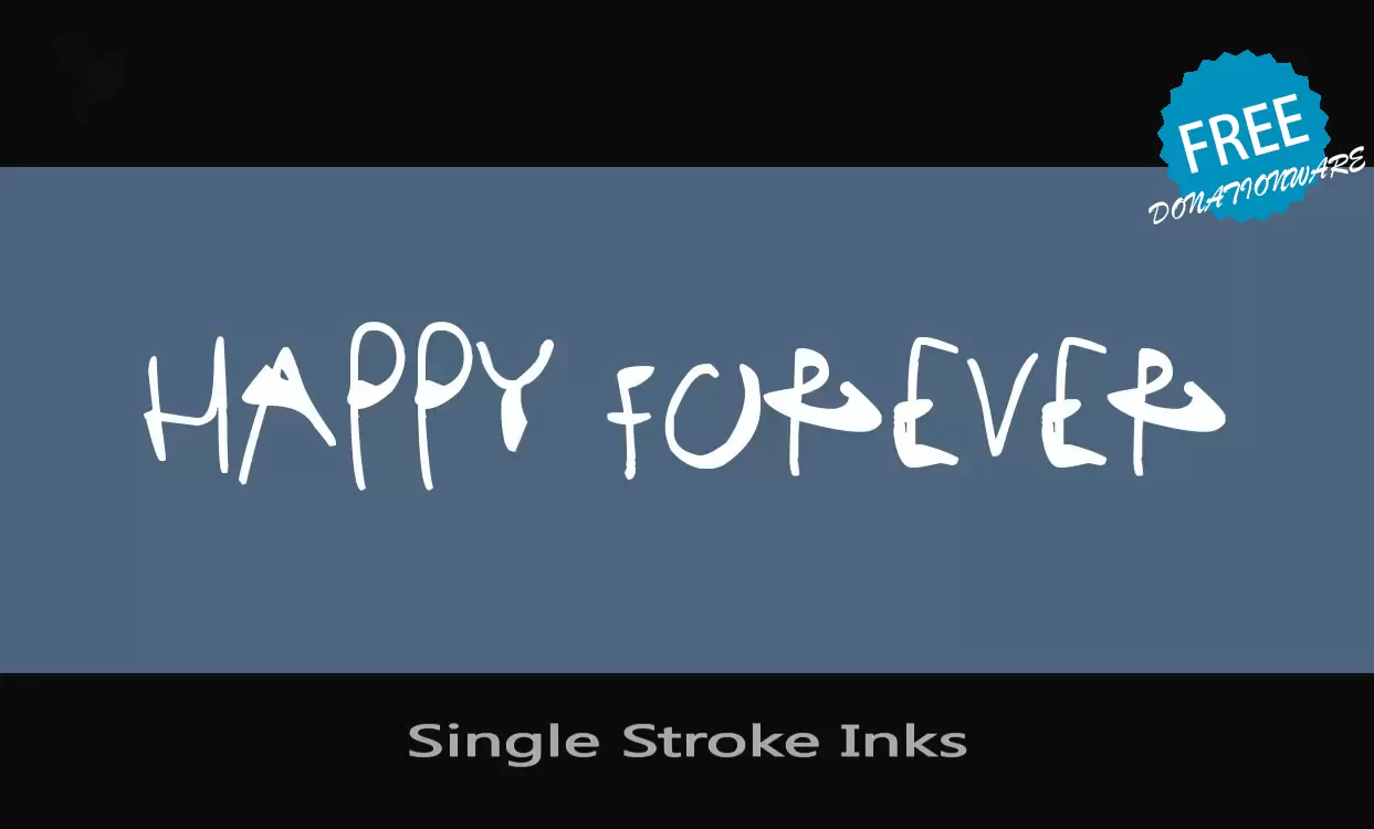 「Single-Stroke-Inks」字体效果图