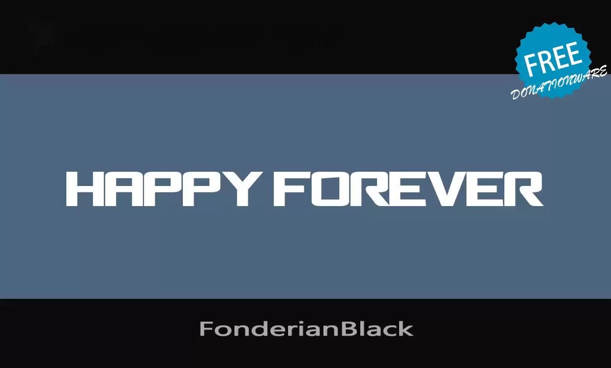 「FonderianBlack」字体效果图