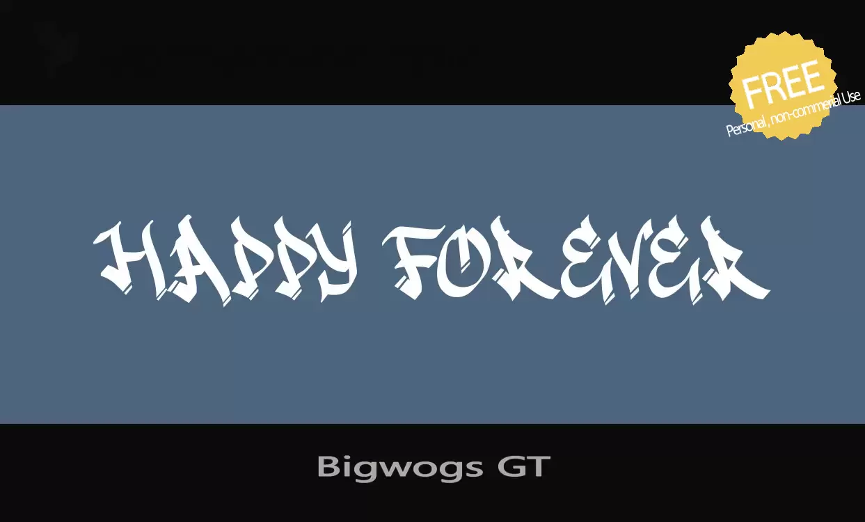 「Bigwogs-GT」字体效果图