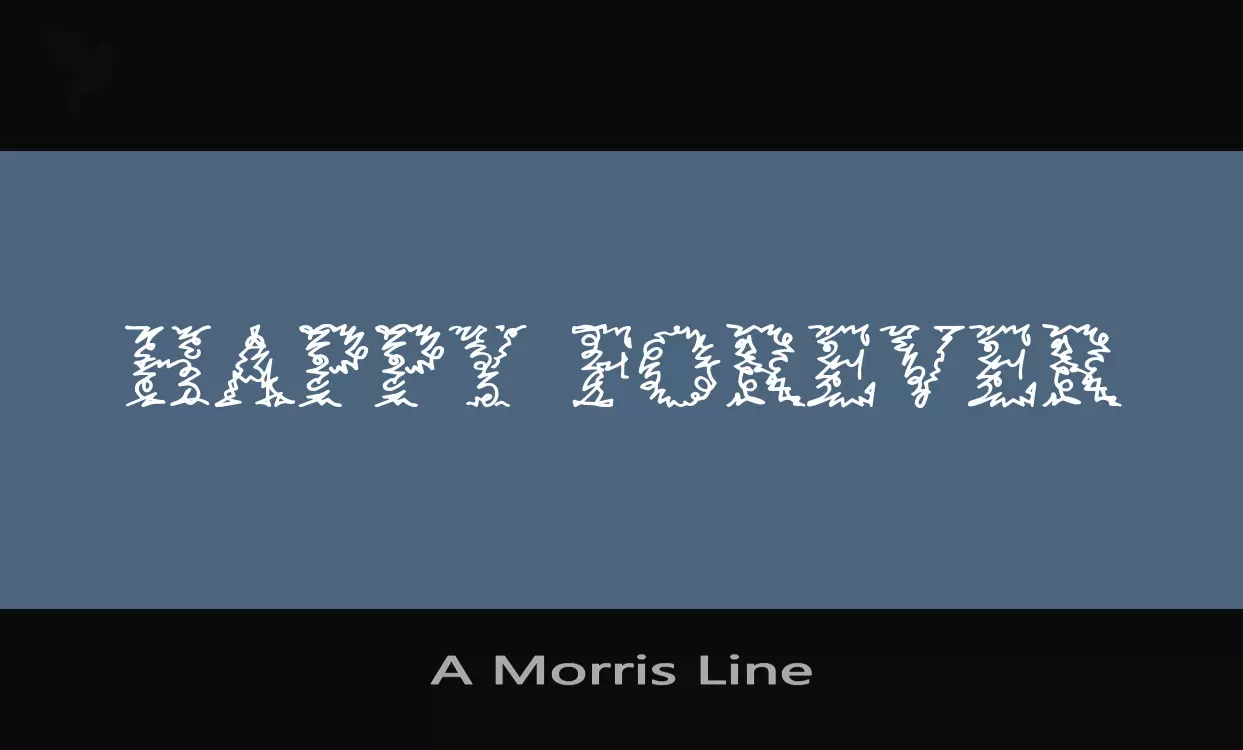 Font Sample of A-Morris-Line