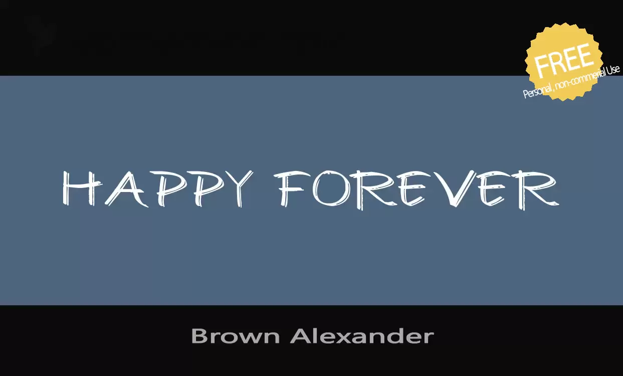 「Brown-Alexander」字体效果图