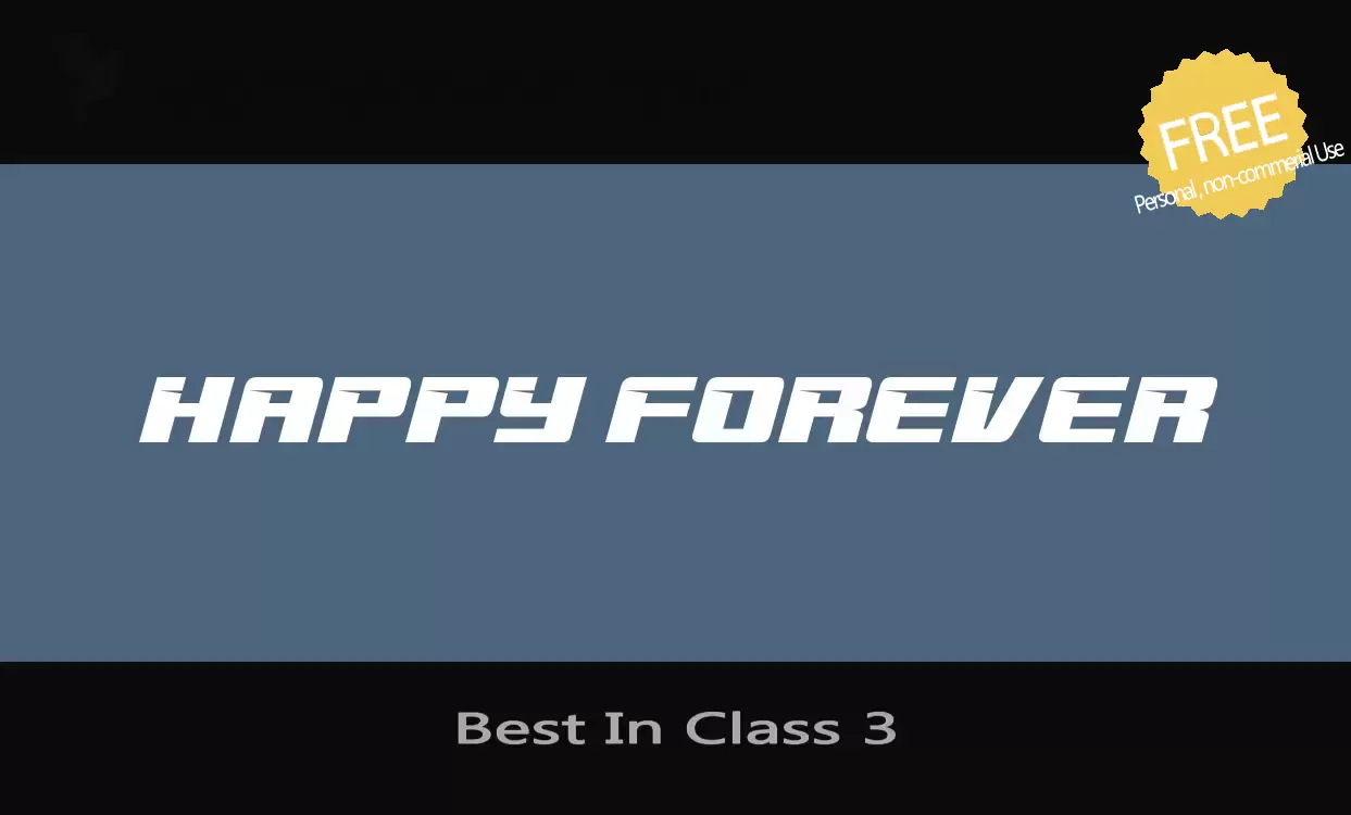 Font Sample of Best-In-Class-3