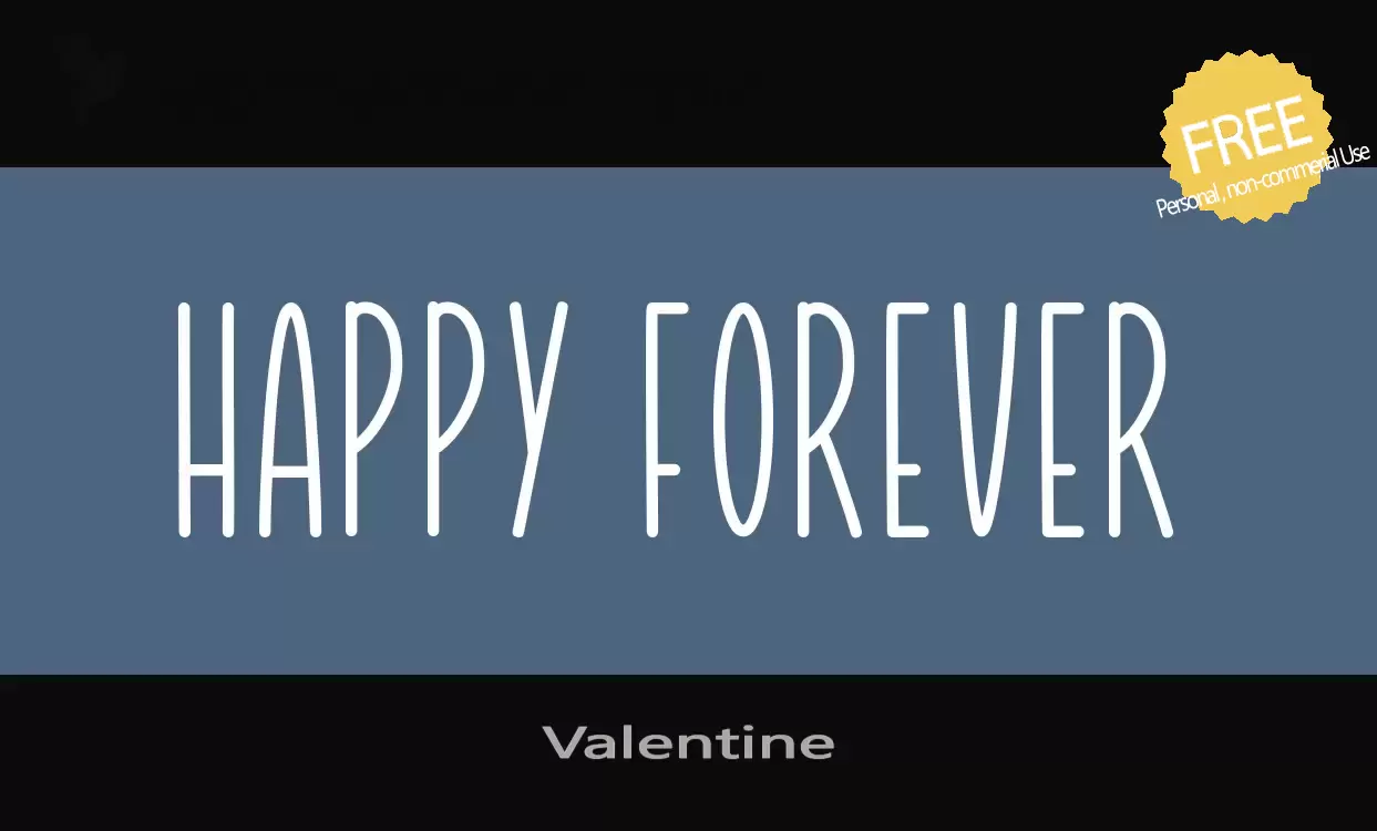 Font Sample of Valentine