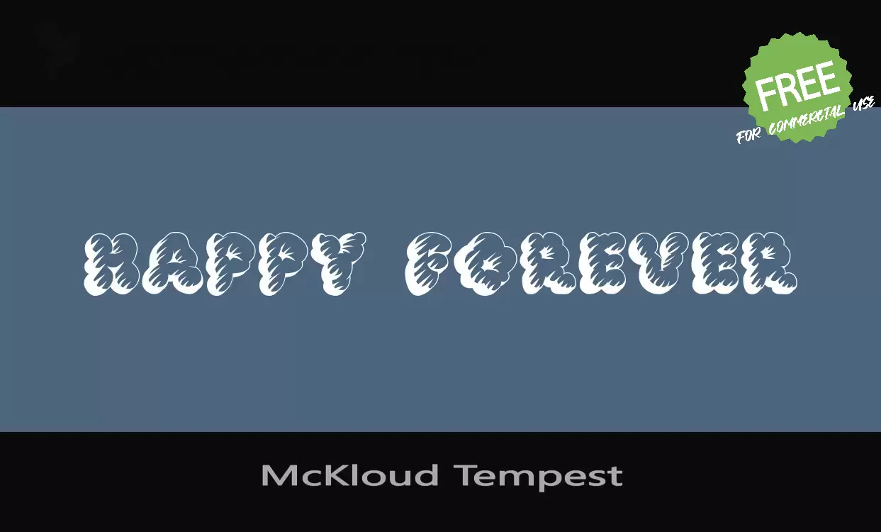 「McKloud Tempest」字体效果图