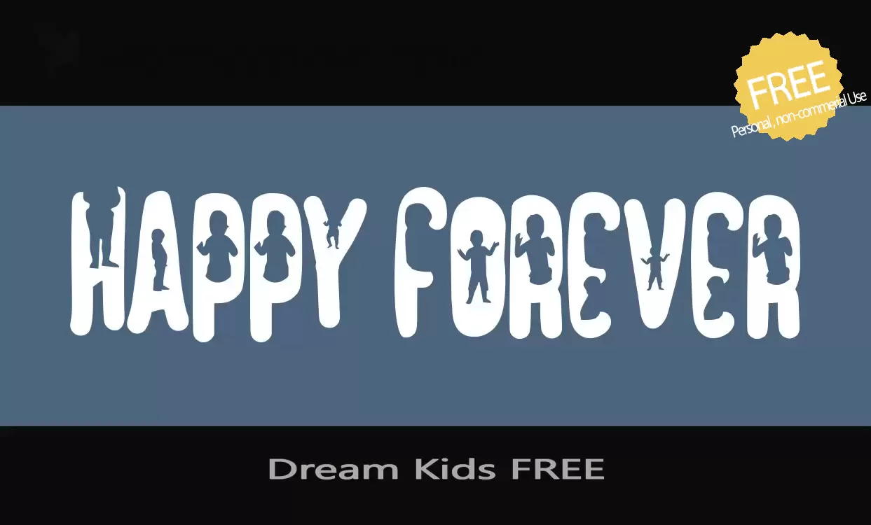 Font Sample of Dream-Kids-FREE