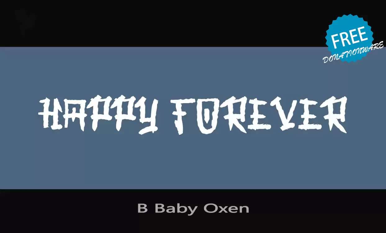 Font Sample of B-Baby-Oxen